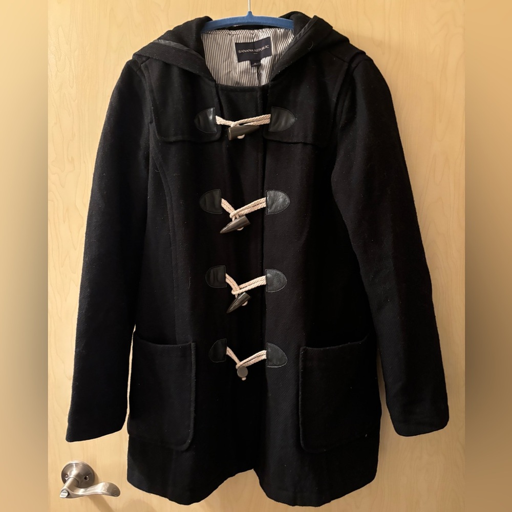 Banana Republic Black Toggle Coat